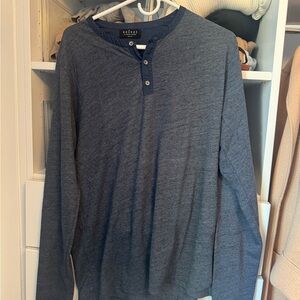 Velvet by Graham & Spencer Men's Blue Henley Shirt